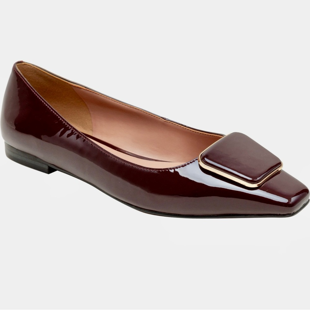 Linea Paola Patent Burgundy Nancy Flat 13M